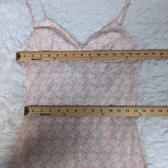 Cotton Candy LA Floral Print Spaghetti Strap Maxi Dress Blush Pink Size L - Picture 15 of 16
